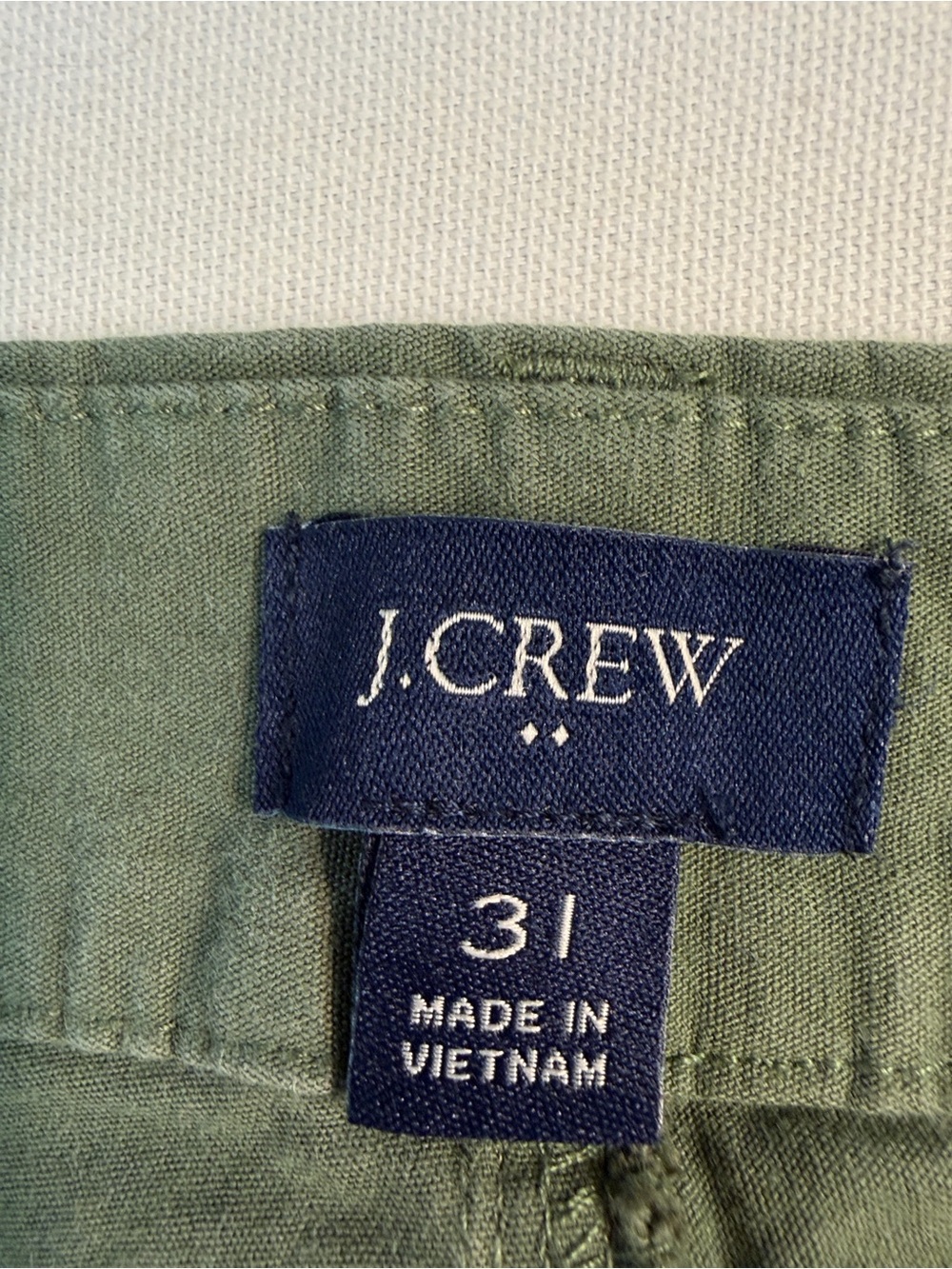 J Crew Olive Cotton Linen Wide Leg Preppy Trouser Pants 31 - Picture 10 of 10